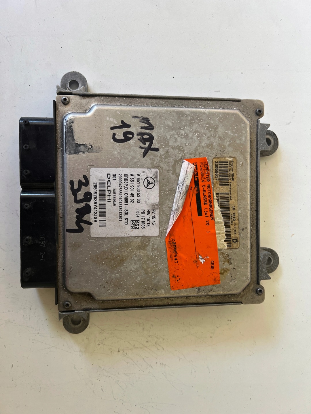 MERCEDES C W205 A6519005203 A6519014502 661921 2.2 CDI computer ECU