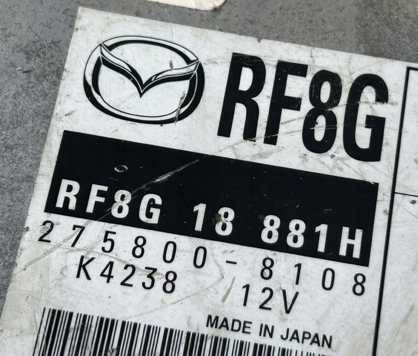 control unit of the engine MAZDA 6 GH 2.0 CITD 275800-8108