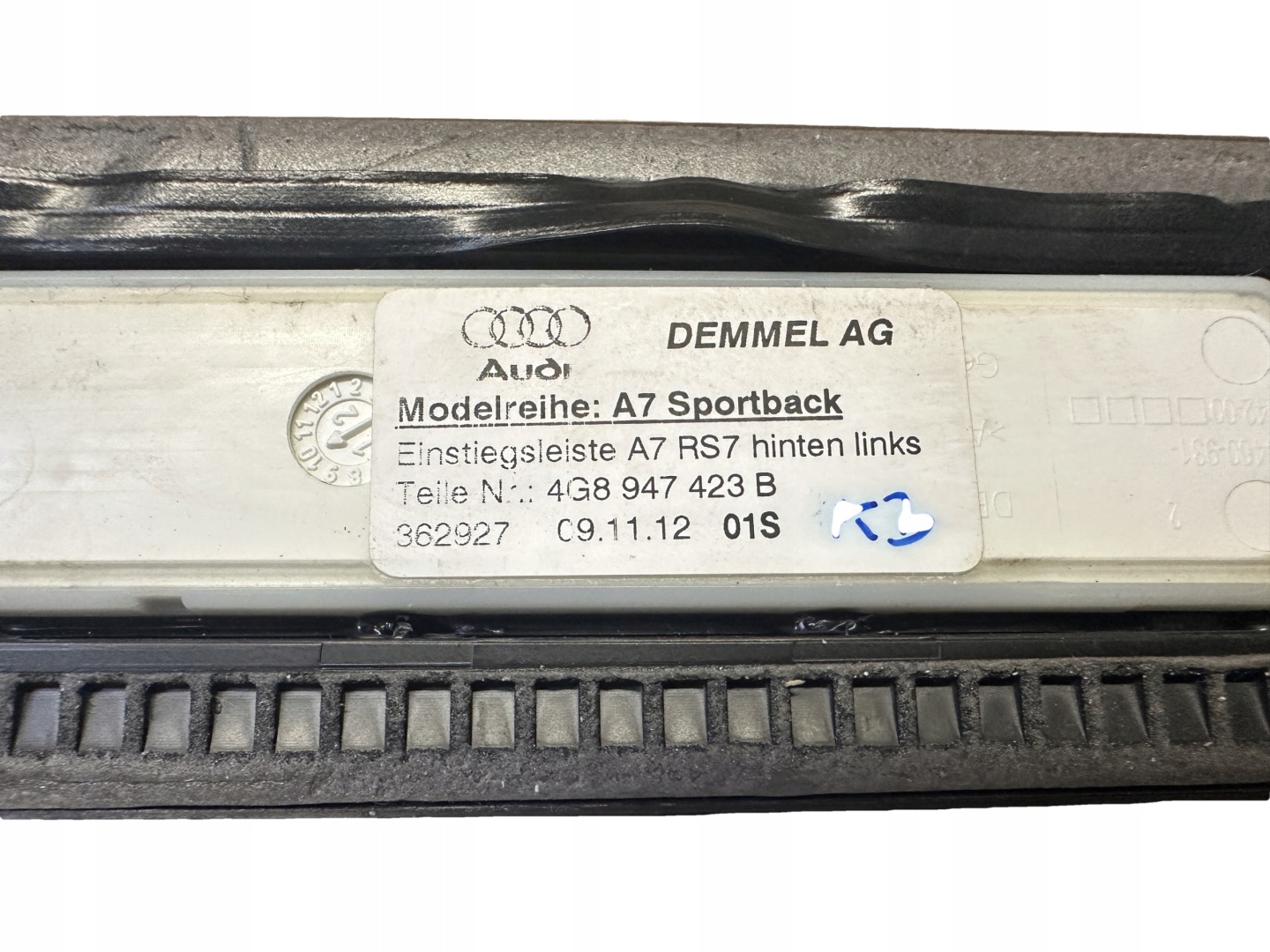 AUDI RS7 A7 4G moulding threshold left rear part 4G8947423B
