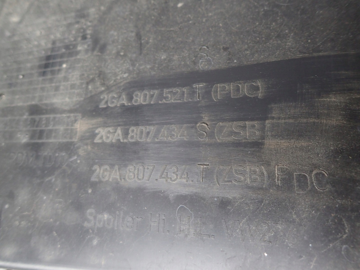 bumper rear part rear VW VOLKSWAGEN T ROC 2GA 2017