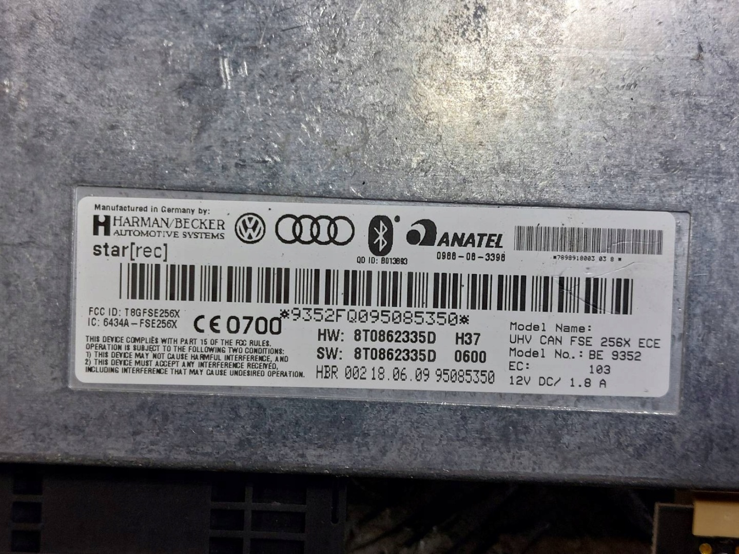 RADIO ODTWARZACZ AUDI A5 8T