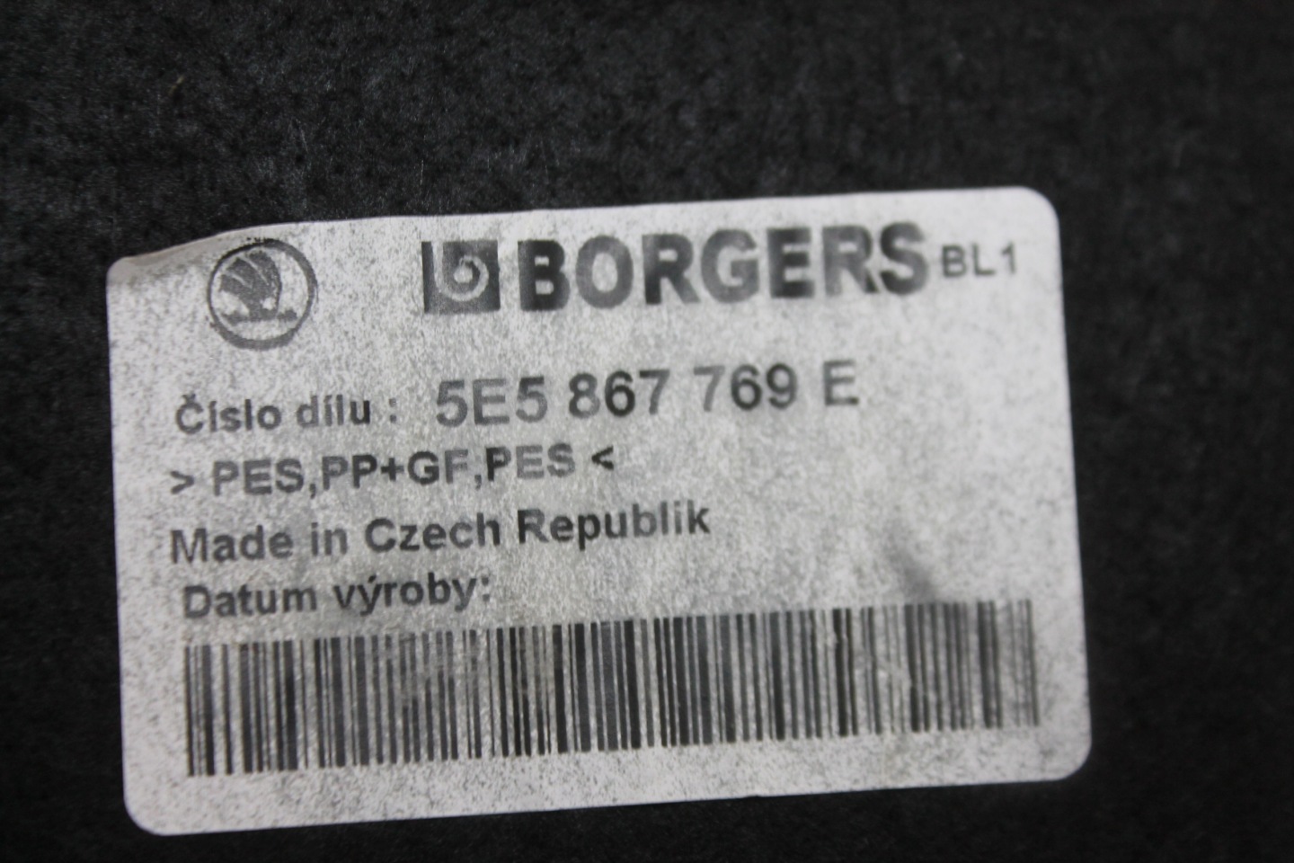 plato boot rear part rear 5E5867769E OCTAVIA III HB HATCHBACK 12-18
