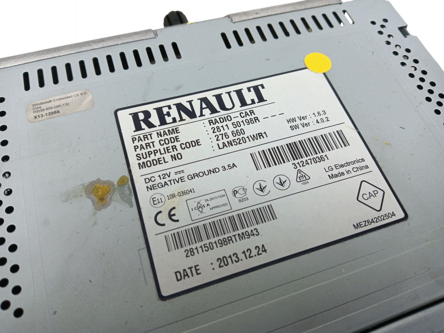 RADIO Navigation GPS Unite commande clima RENAULT CAPTUR et LIFT 281150198R