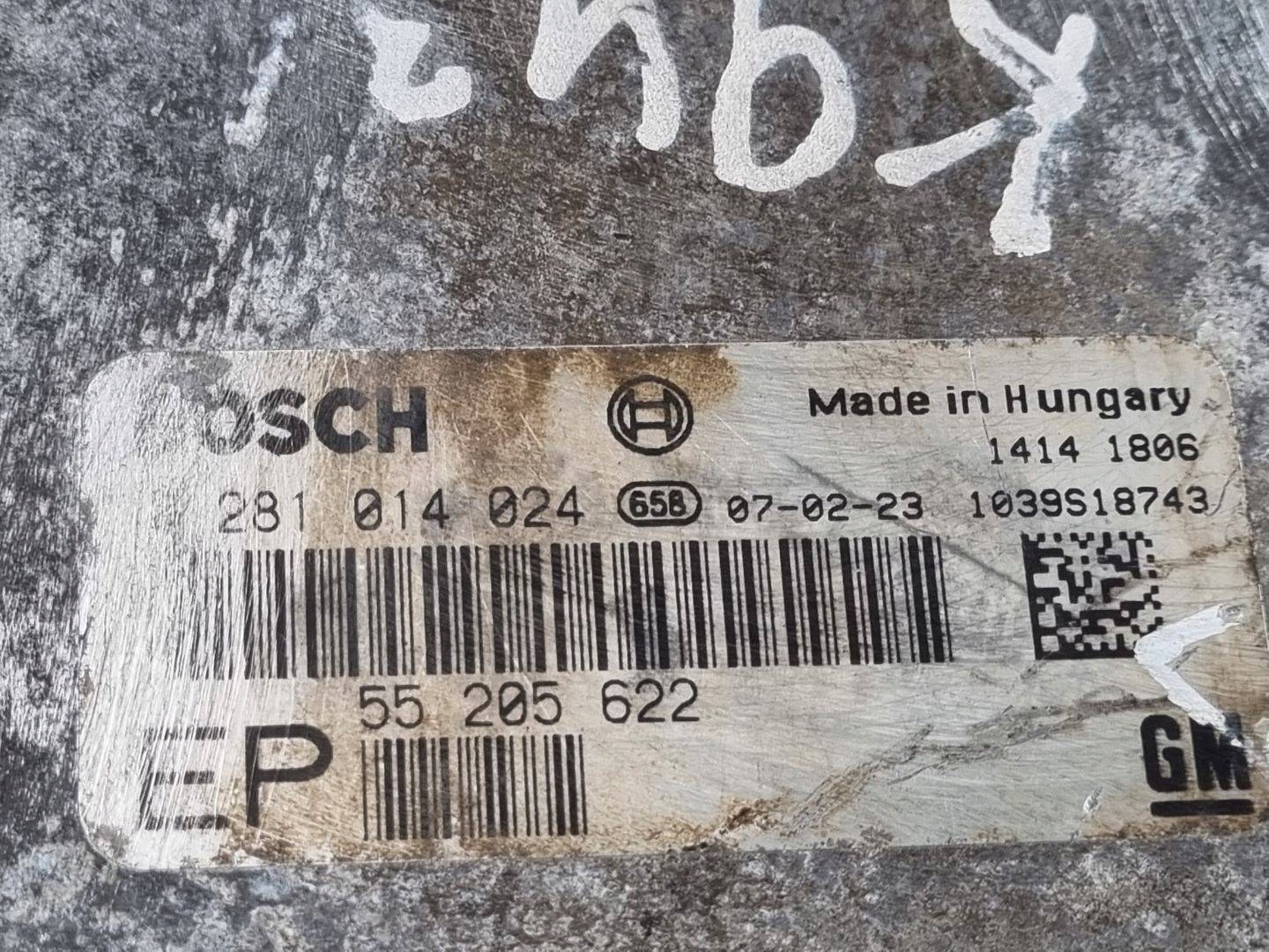 control unit of the engine Opel Zafira B 2007 55205622