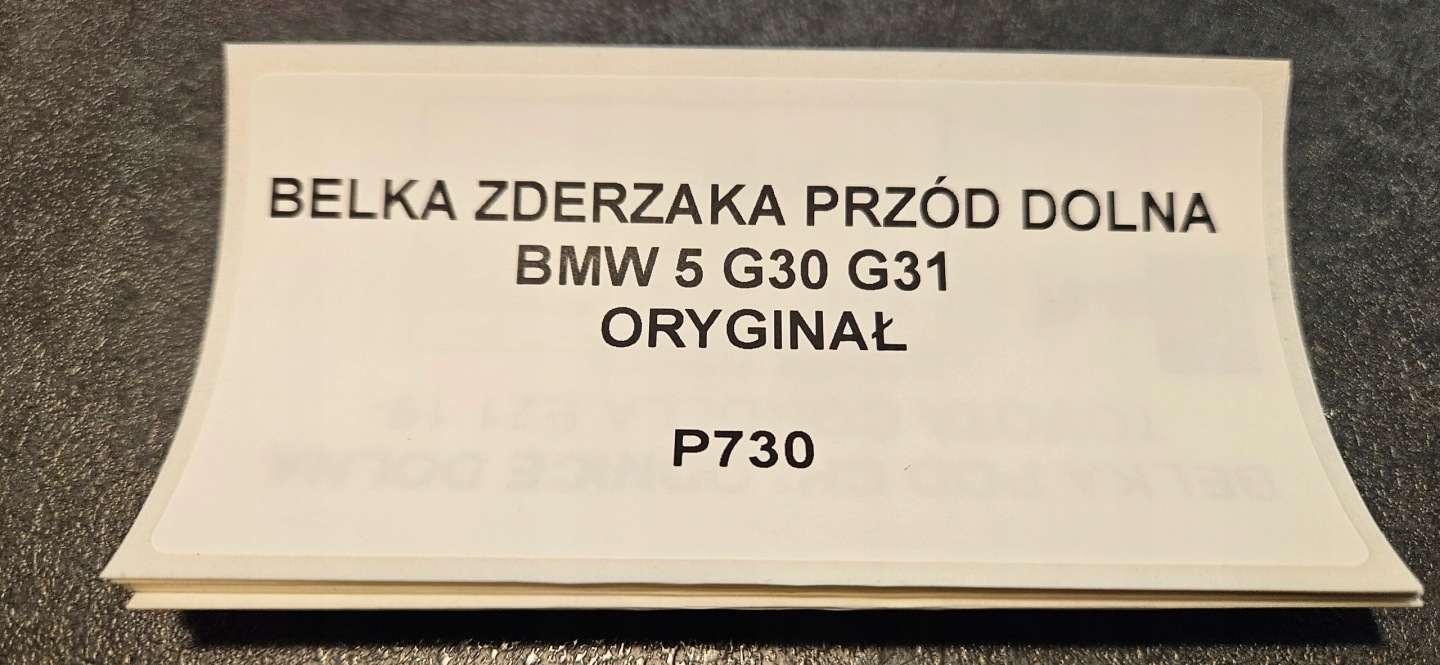 bumper support front lower BMW 5 G30 G31 original
