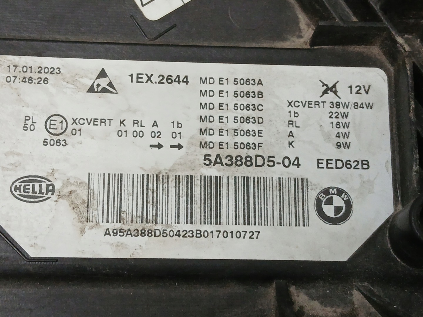 light front left BMW 5 V G30 G31 LIFT LASER 5A388D5-04