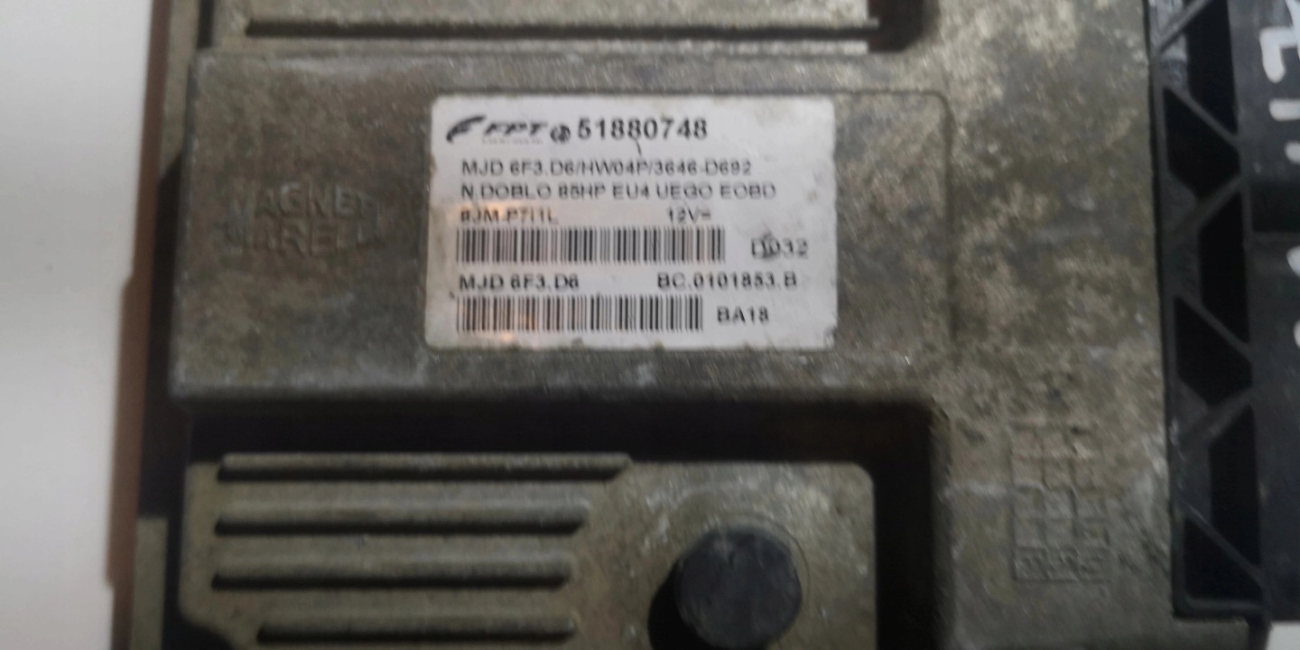 FIAT DOBLO 85HP EU4 518807748 MJD 6F3.D6 BC.0101853.B computer ECU