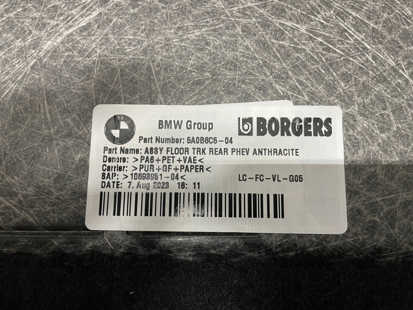 floor mats boot BMW X5 G05 LCI IDEAL