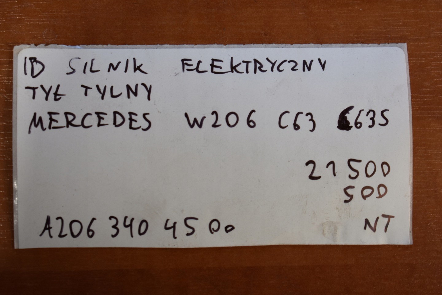 IDEALNY engine electrical rear part rear MERCEDES W206 C63 C63S 1