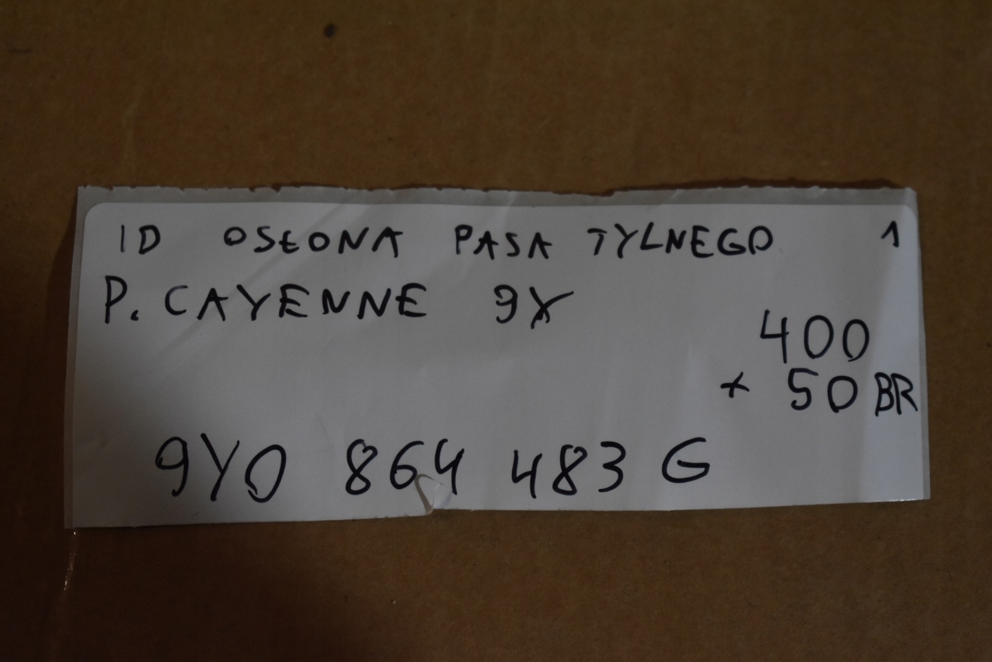 IDEALNA kryt stěny zadního PORSCHE CAYENNE 9Y 1 9