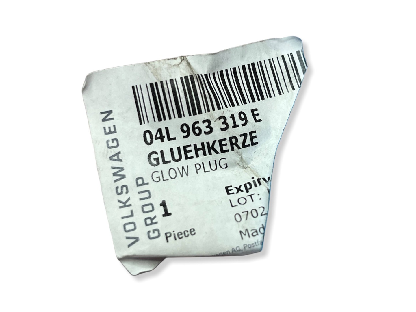 glühkerze Original Volkswagen Golf Sportsvan 04L963319E