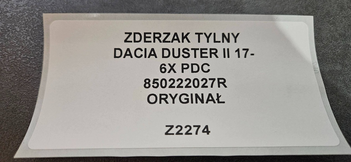 bumper rear DACIA DUSTER II 17- 6XPDC original 850222027R