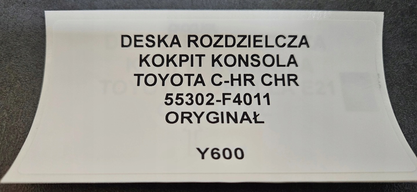 dashboard instrument panel cockpit TOYOTA C-HR CHR original