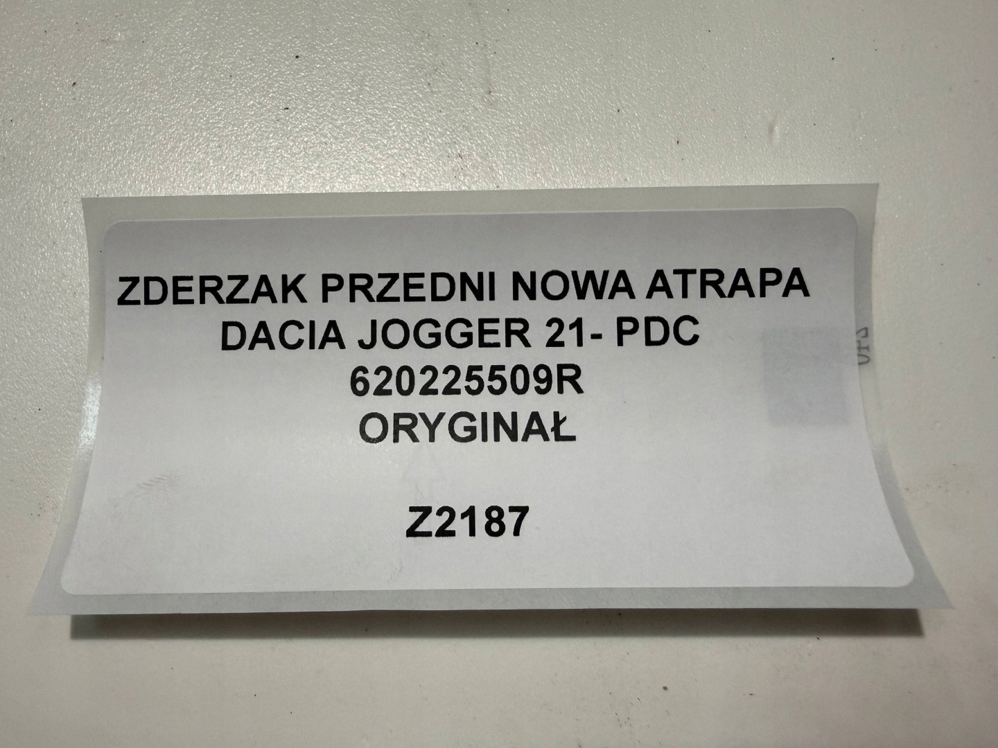 front bumper new grille DACIA JOGGER 21- PDC original 620225509R