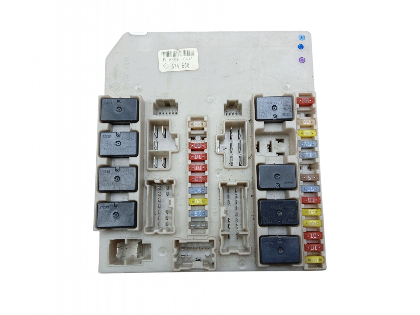 module UCH fuse box RENAULT CLIO III MODUS 1.5 DCI 674660