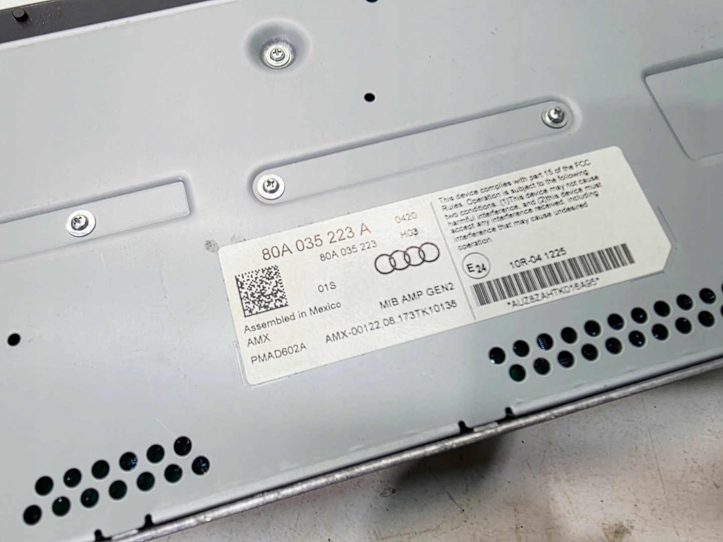 amplifier RADIA bang & OLUFSEN AUDI Q5 FY 80A035223A