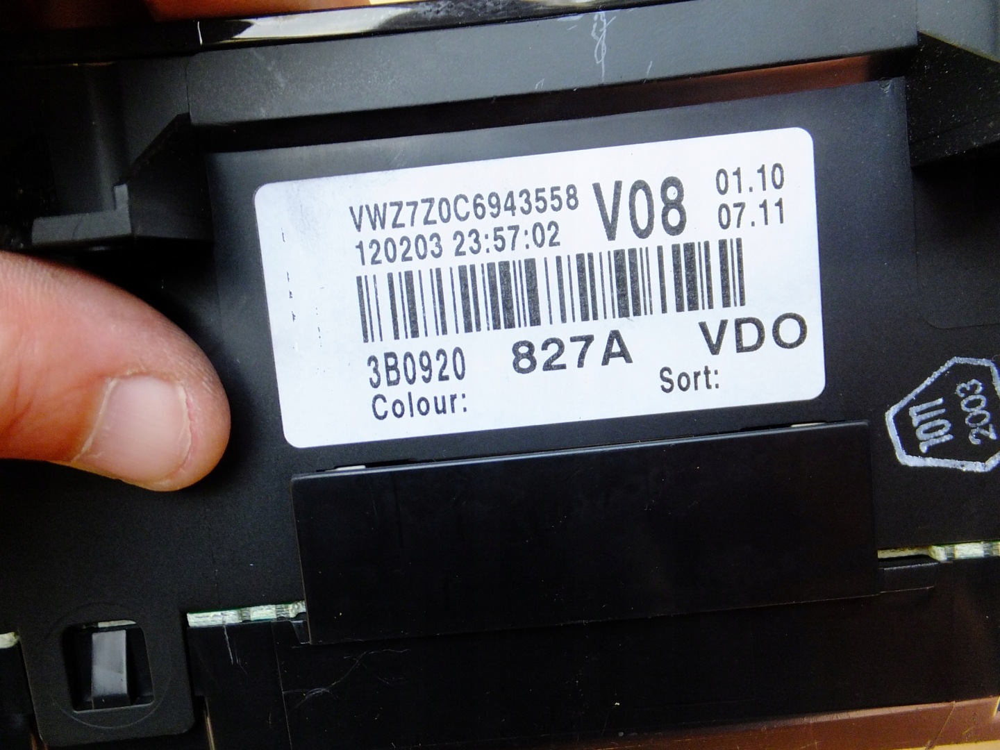 dials vw passat b5 1,9 tdi lift 3B0920827A