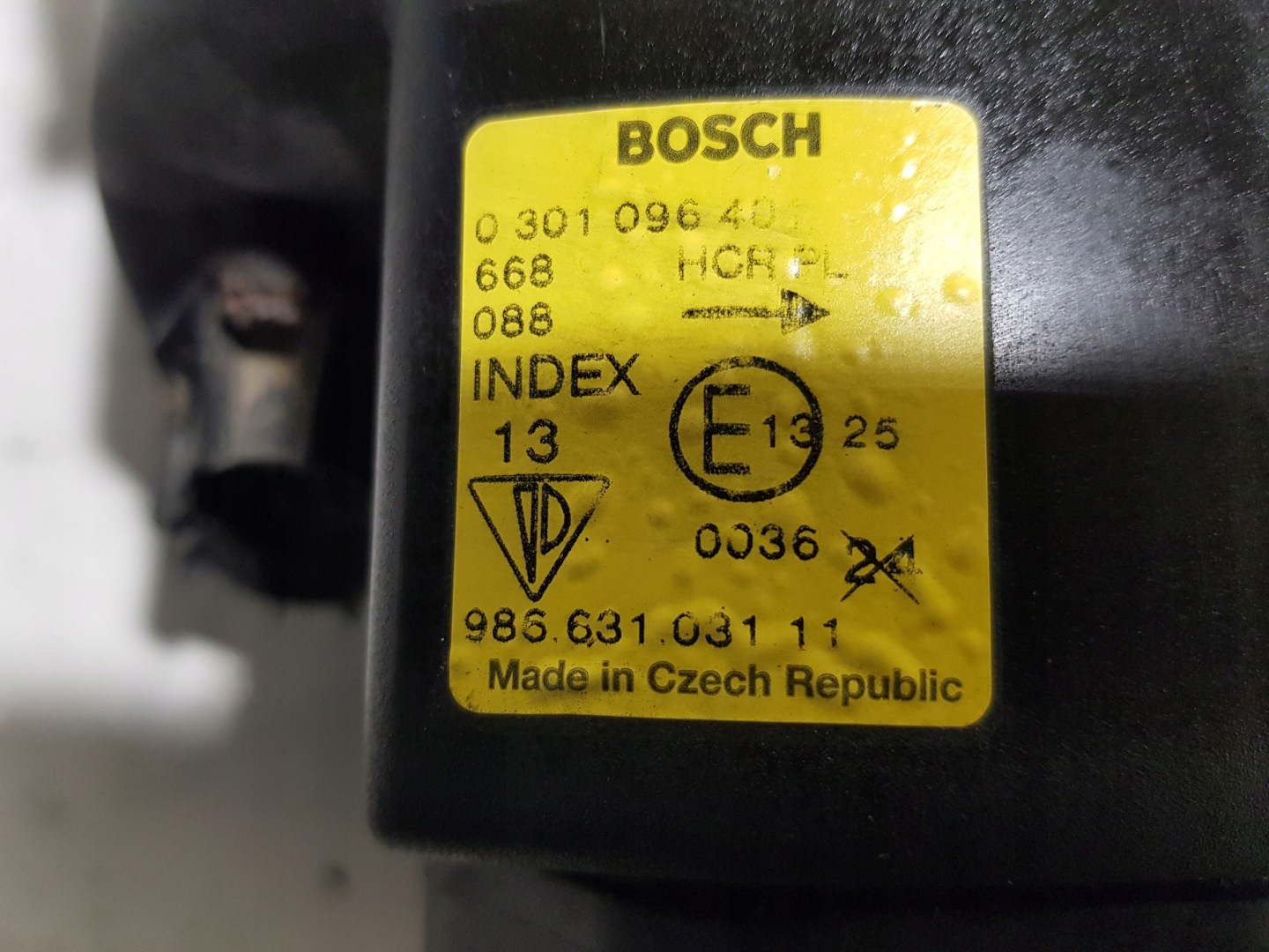 PORSCHE BOXSTER 986 light left front