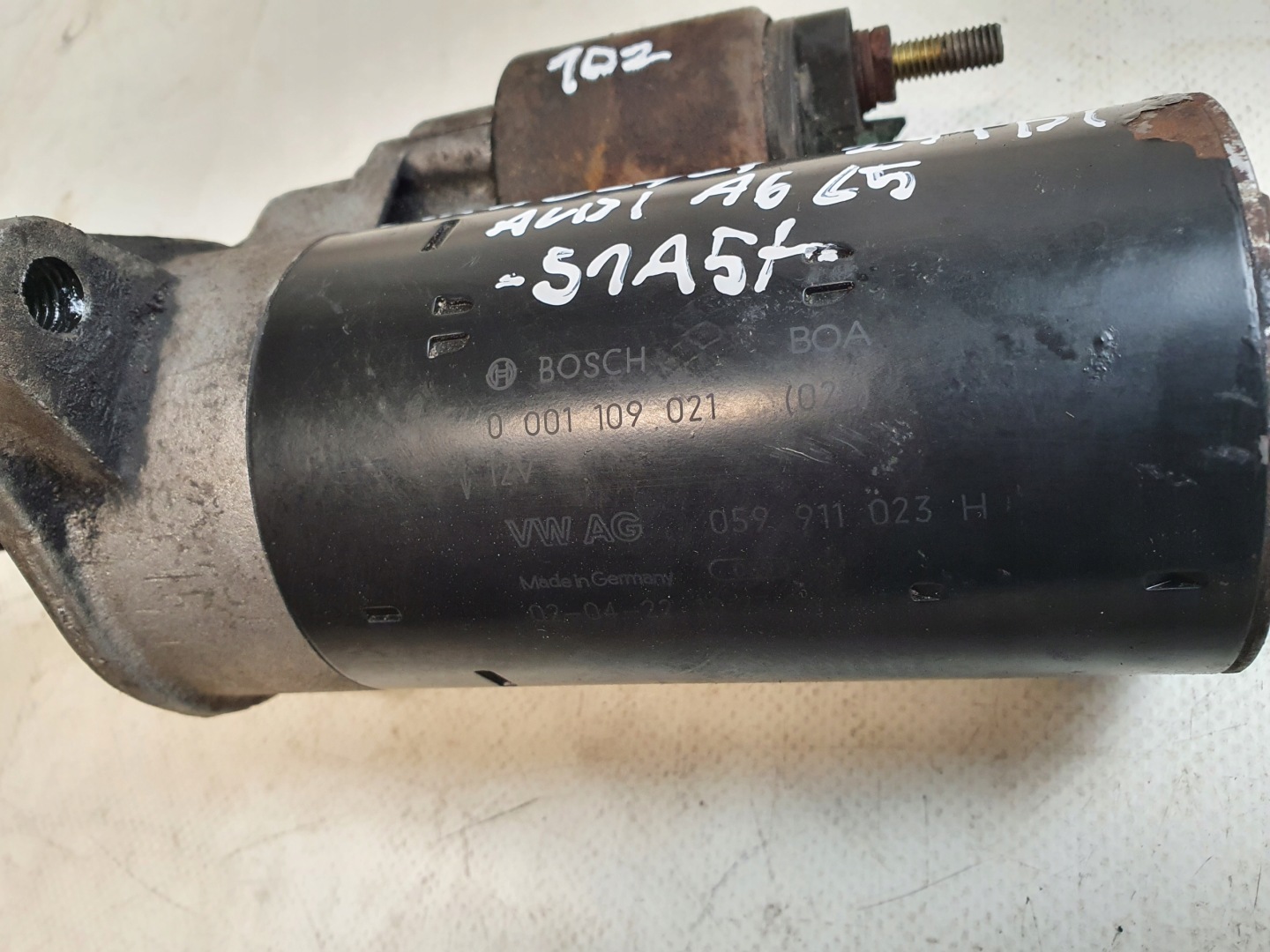 starter BOSCH 0001109021 10z. AUDI A6 C5 2.5TDI 02r.