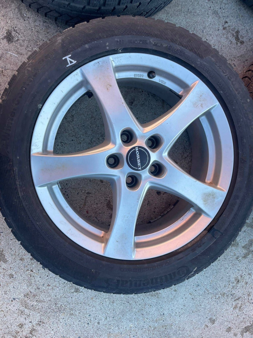 wheels disc discs aluminium tyre CONTINENTAL 225/50R17 ZIMA
