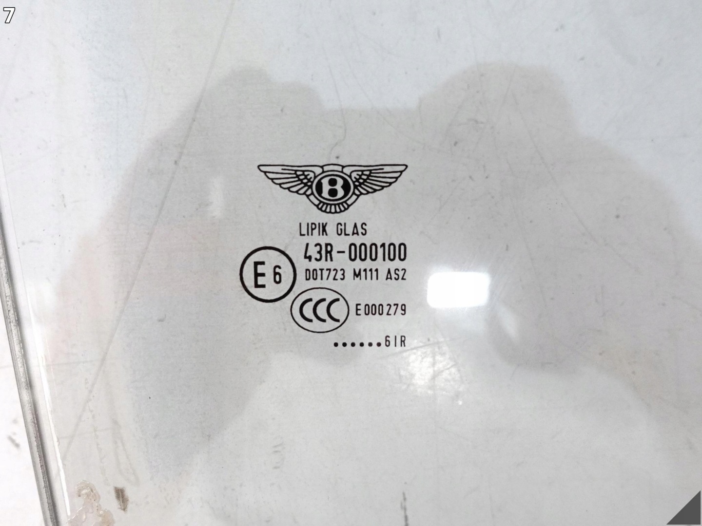 BENTLEY CONTINENTAL FLYING SPUR 3W5 06-12 window side door right rear part