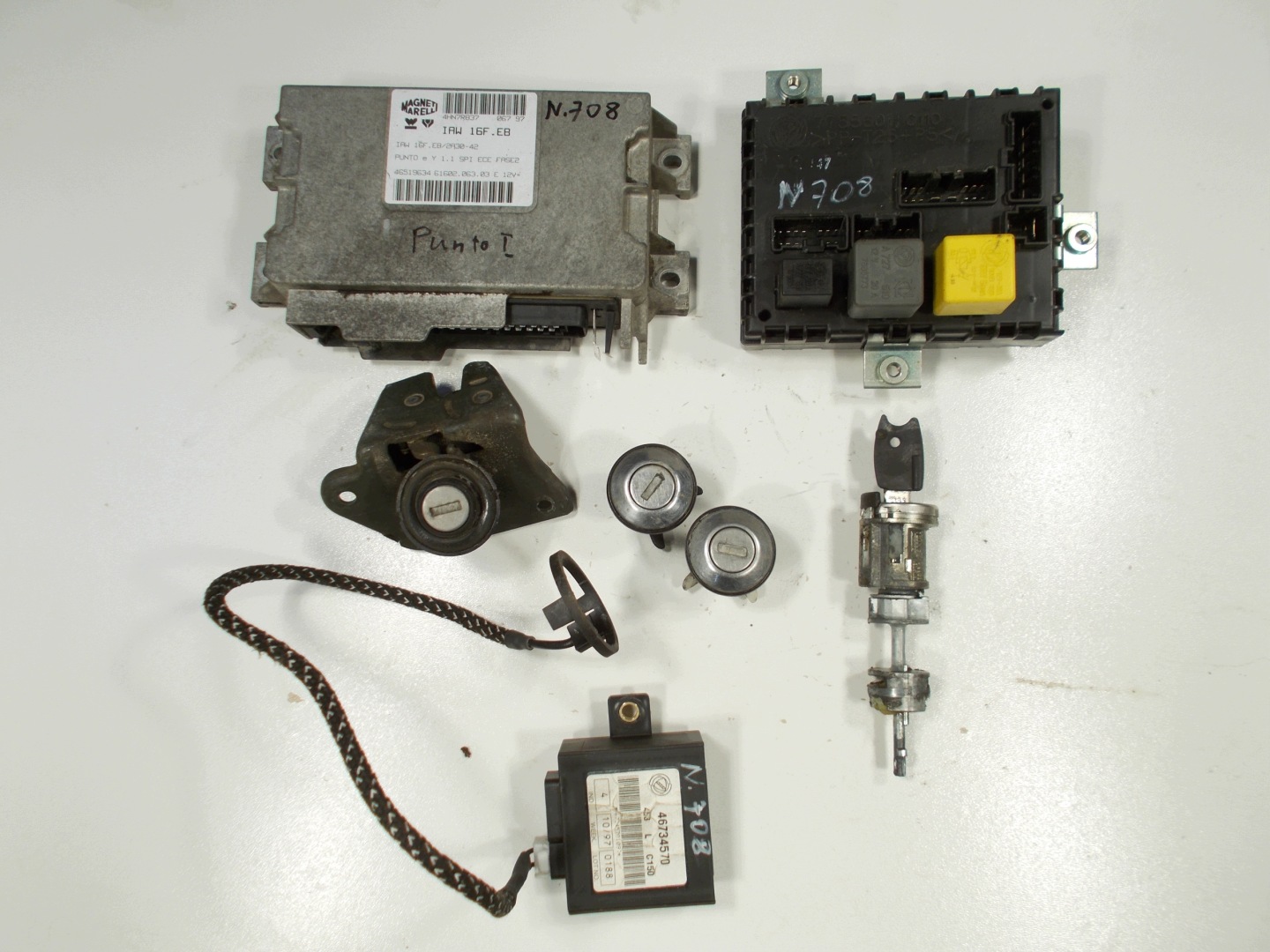 computer control unit running board IMMO WKLADKI ignition lock BAG PUNTO and IAW16F.EB