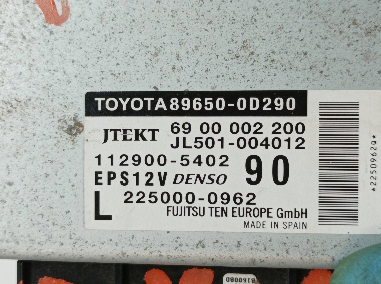 modulo servosterzo 89650-0D290 1.3 B Toyota Yaris III (2011-2020)