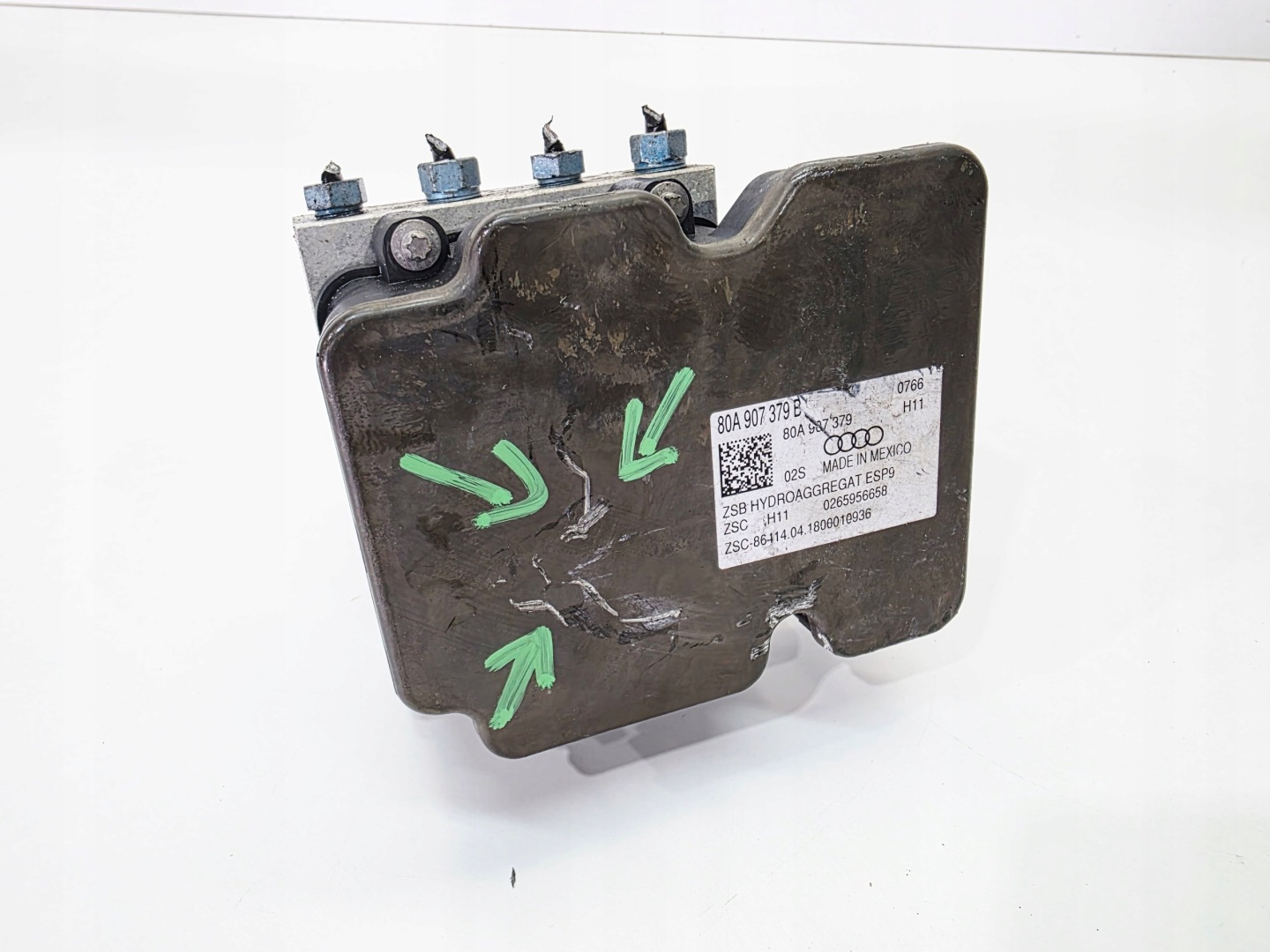 brake booster + control unit ABS ESP AUDI Q5 FY 80A907379B 80A614517B