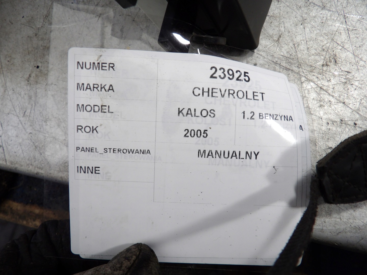 Chevrolet Kalos 1 panel klími, klimatizaci 1,2B