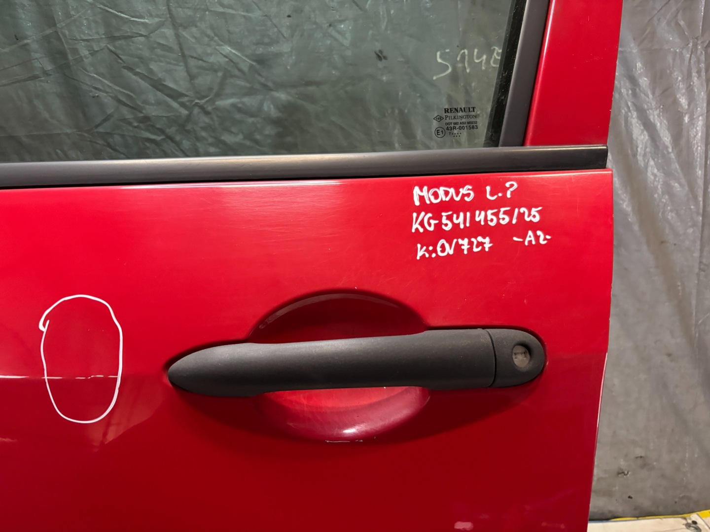 door left front Renault Modus k: OV727