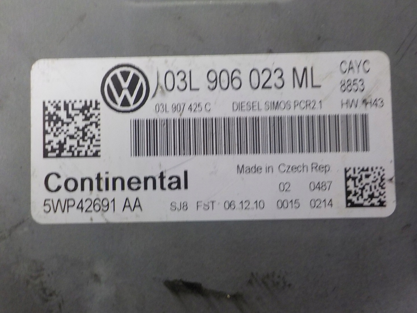 VW Computer Bedienteil 03L906023ML 5WP42691AA