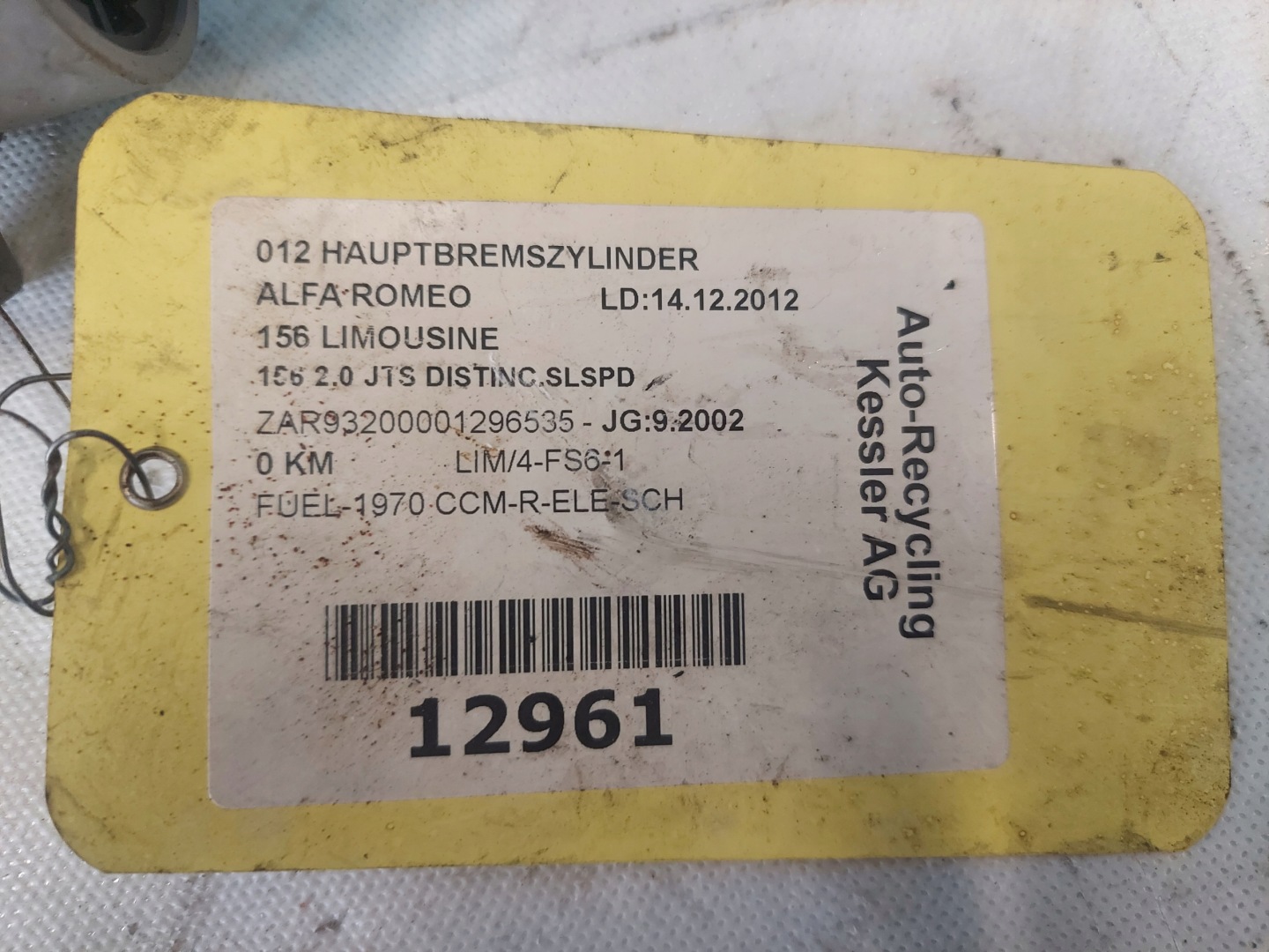 Servo frein ALFA 156 2.0 JTS Bosch 60539