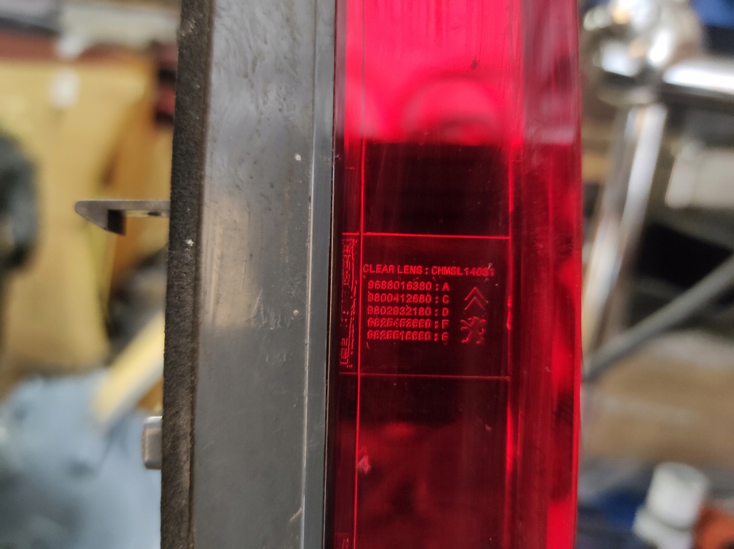 light STOP STOPU light PEUGEOT 3008 II 9688016380