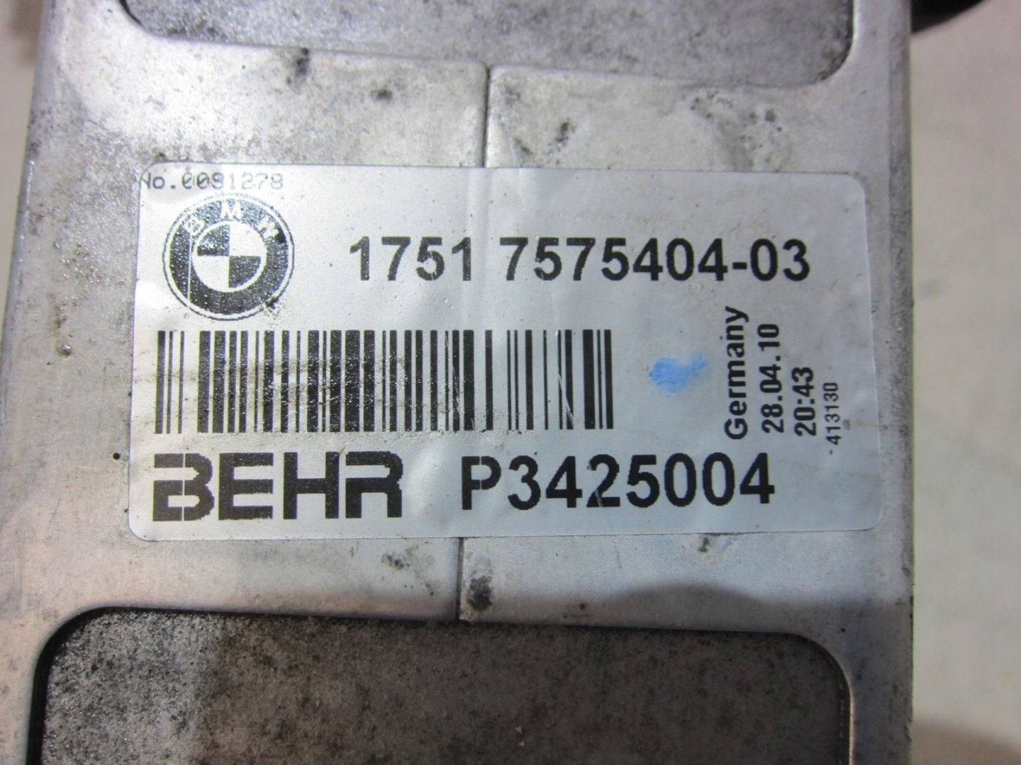 BMW F10 550I N63 intercooler 7575402 radiator