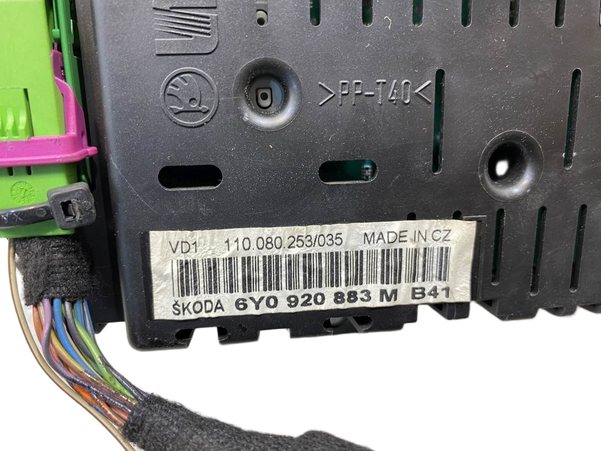 dials dials SKODA FABIA and 1.2 12V 6Y0920883M