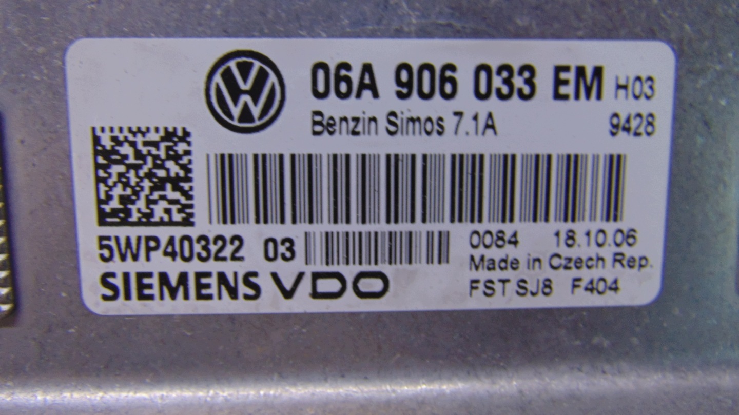 computer control unit engine 1.6 8V VW GOLF V HB 03-10 ROK