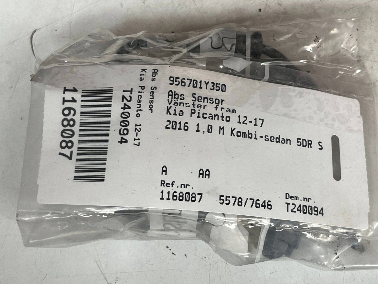 sensor PREDKOSCI wheels ABS KIA PICANTO 956701Y350 original @A