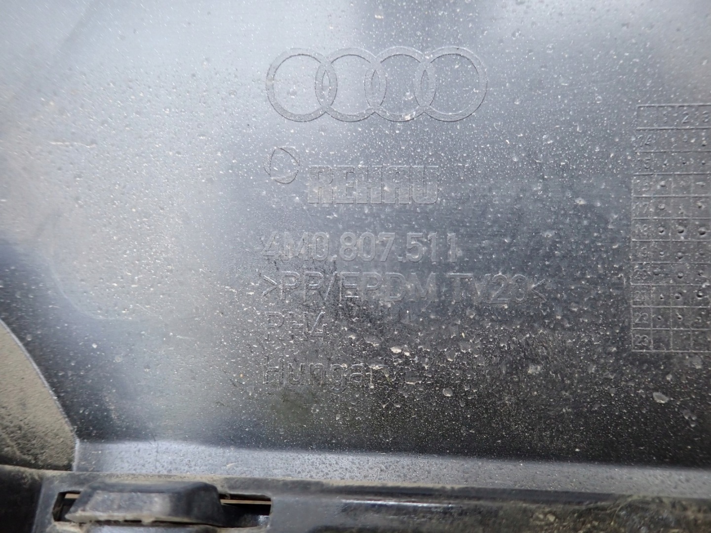 bumper rear part rear AUDI Q7 4M II S LINE LIFT 2019