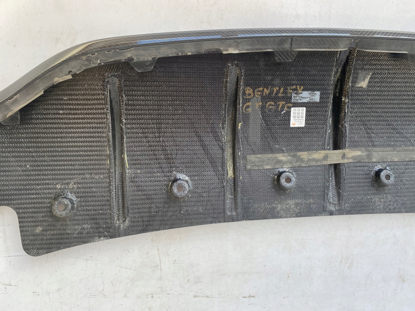 BENTLEY CONTINENTAL GT 3SD 18- bumper SPOILER diffuser CARBON rear part