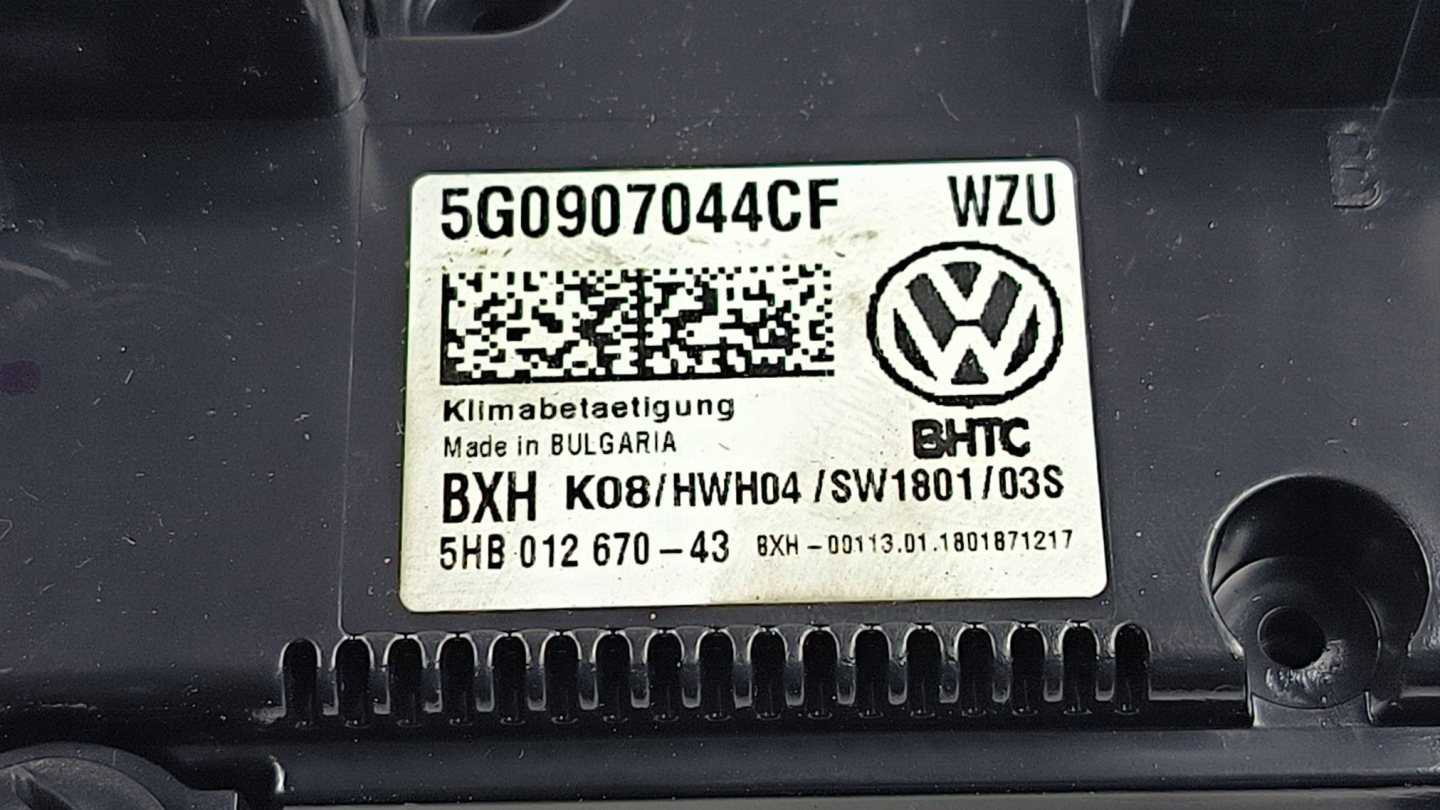 commande de climatisation 5G0907044CF VOLKSWAGEN GOLF VII LIFT