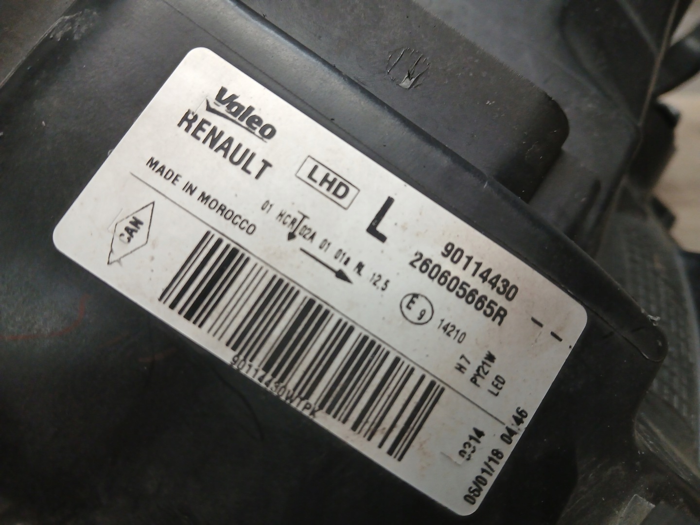 light front left DACIA SANDERO II 2 LIFT 15- LED 260605665R