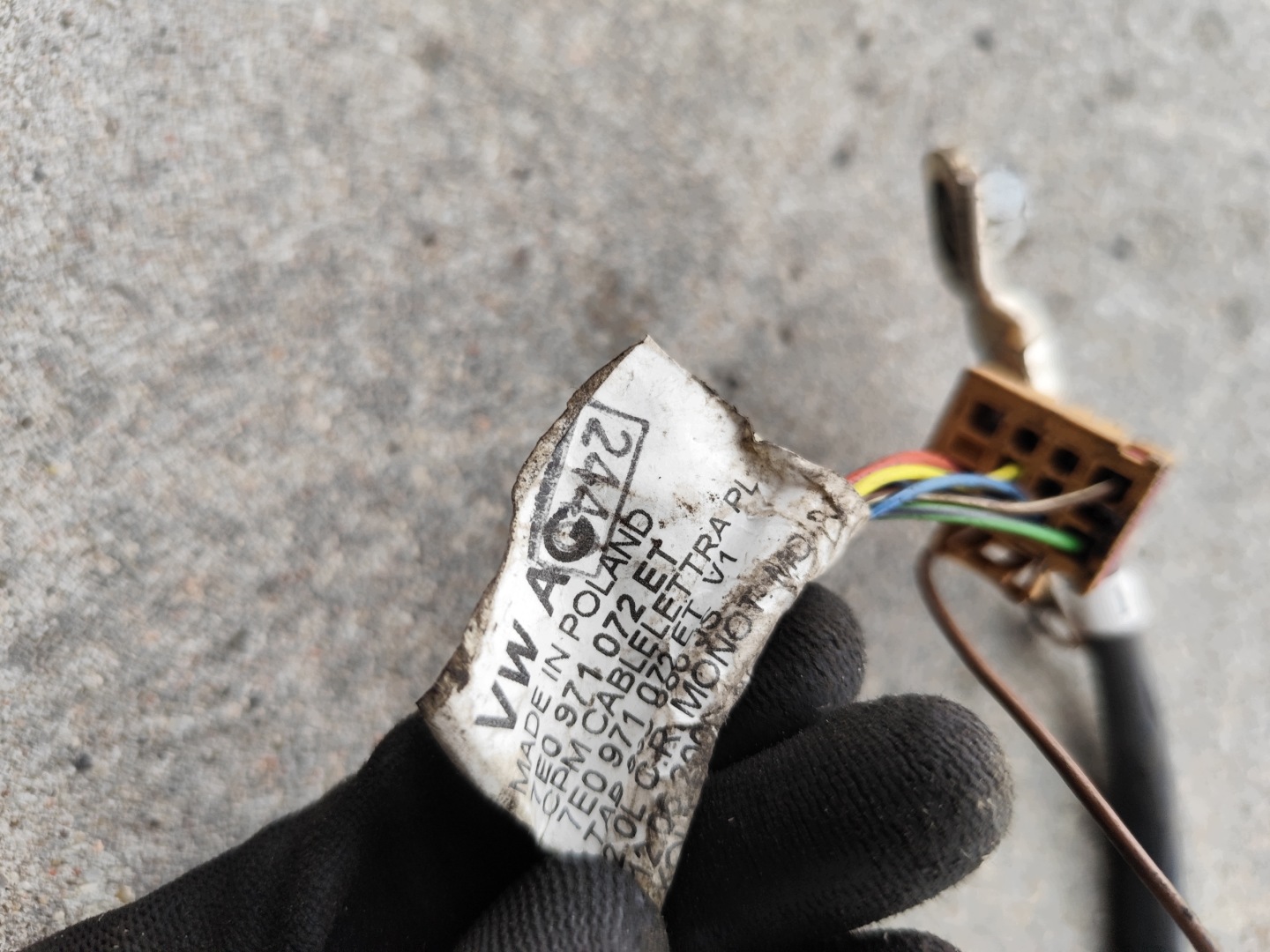bundle wiring electrical of the engine 2.0 TDI VW 7E0971072ET