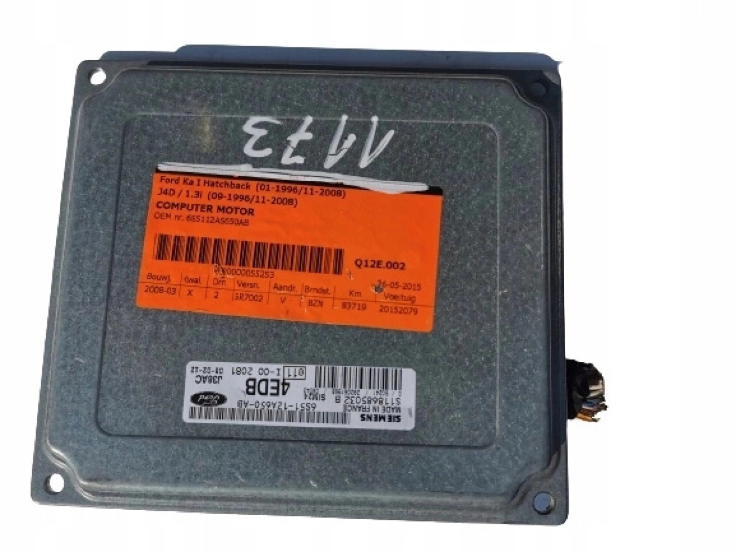 FORD KA 1.3B S118685032B 6S51-12A650-AB Computer E