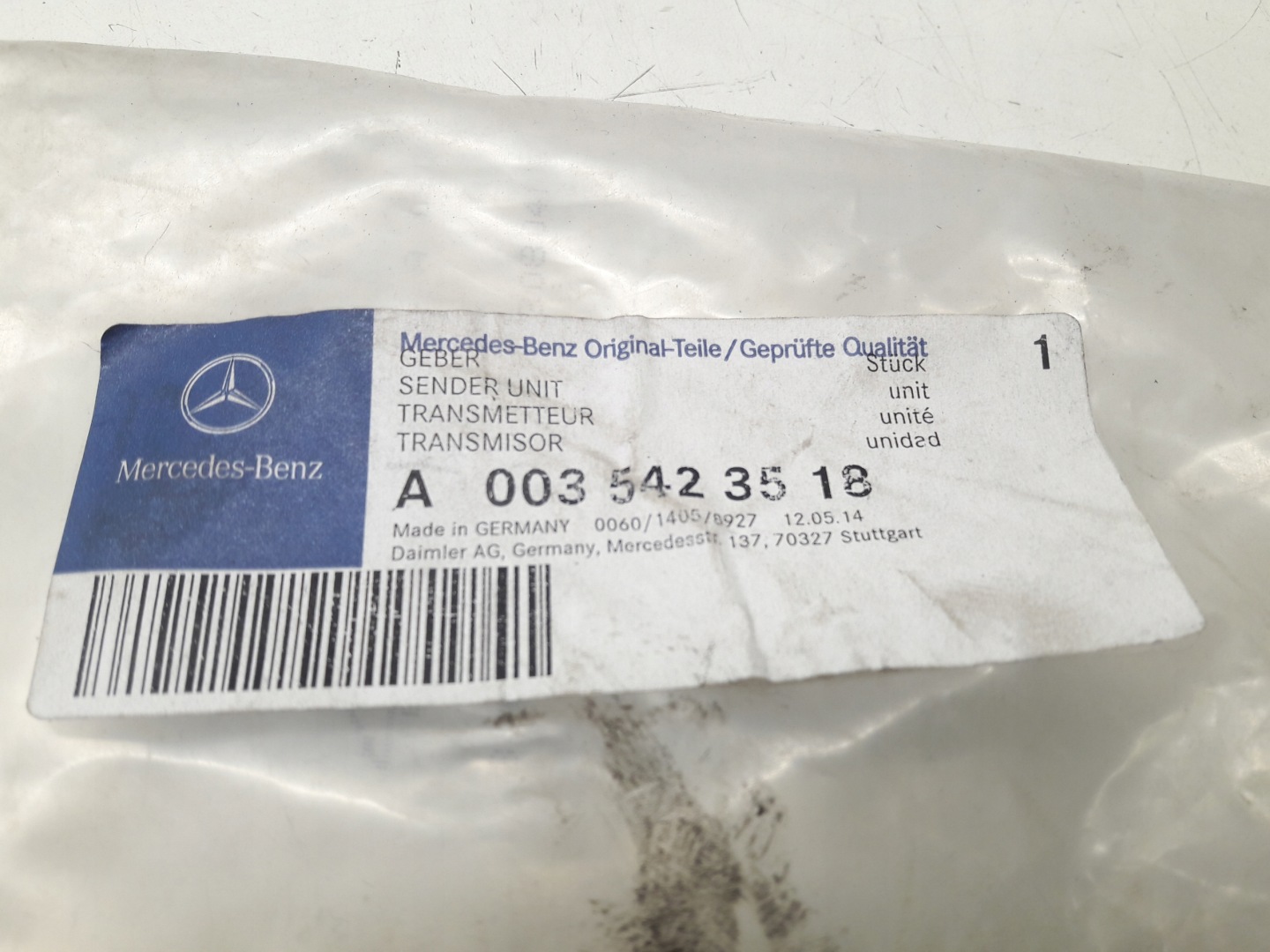 sensor ABS 0035423518 Mercedes