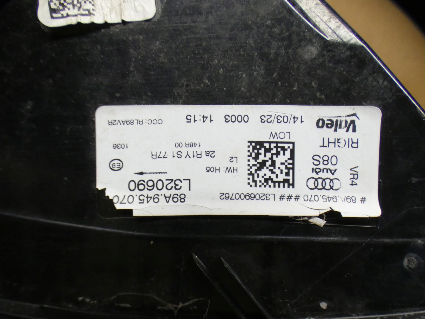 feu droit AUDI Q4 E-TRON EUROPA beau 89A945070