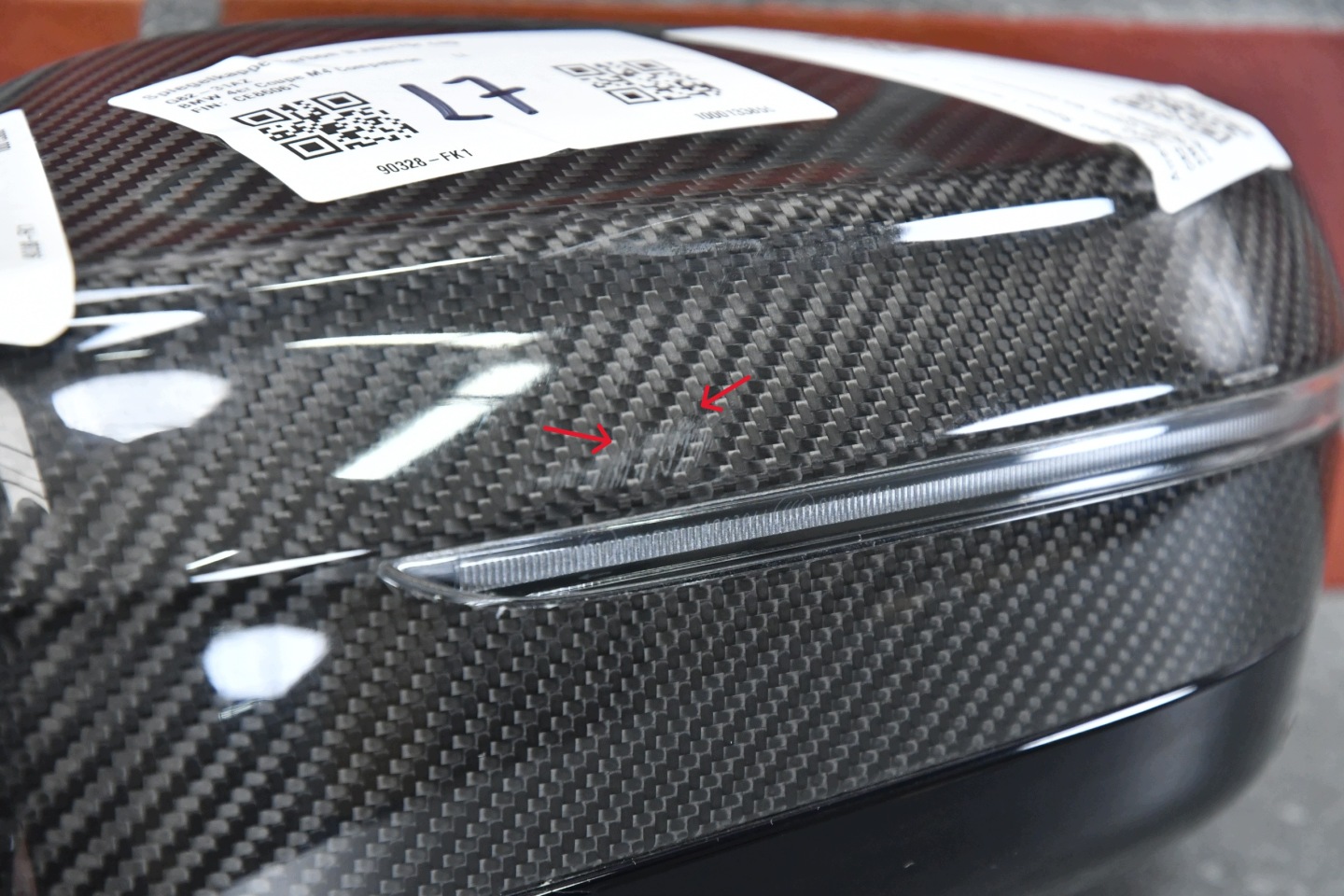 mirror left BMW M4 G82 G83 M-POWER KARBON KAMERA ASYSTENT