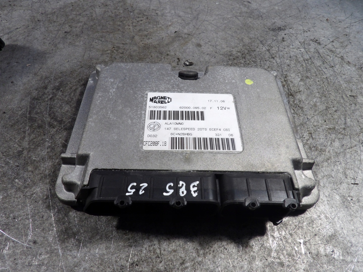 Alfa Romeo 147 computer, control unit 51803562 CFC208F.18 62000.095.02