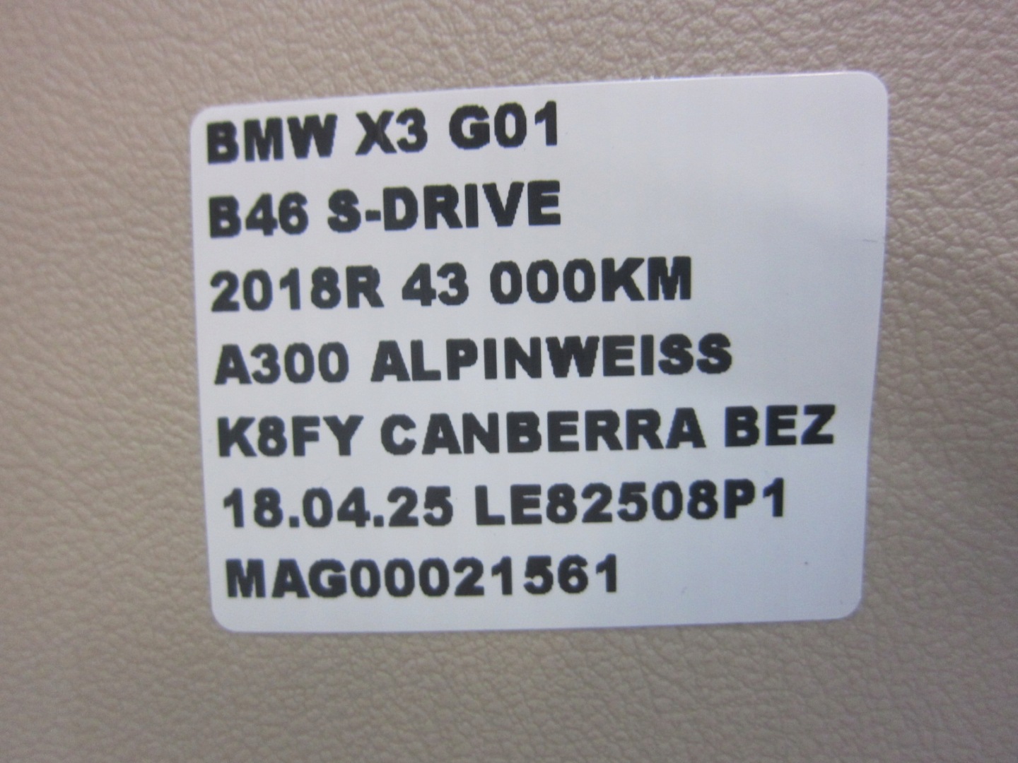 BMW X3 G01 X4 G02 dashboard instrument panel console black beige original 7937293