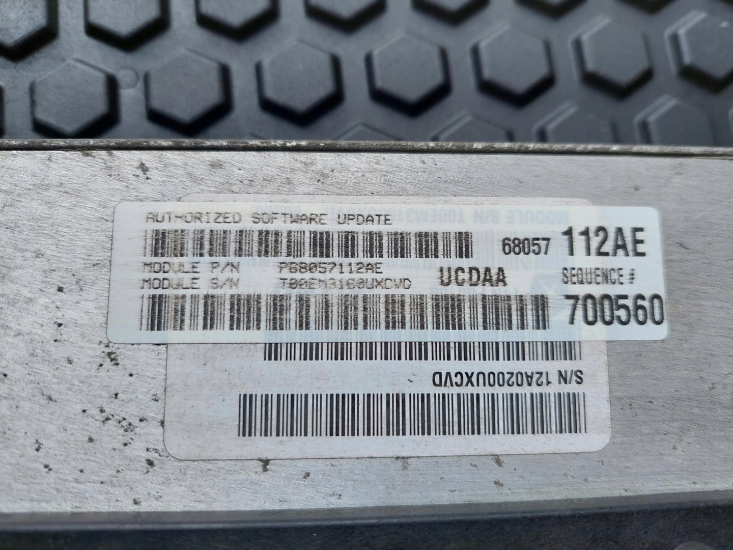 control unit computer of the engine P68057112AE DODGE RAM 4 IV 1500 5.7 V8 HEMI