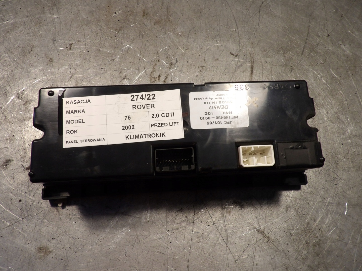 PANEL DES LÜFTERS ROVER 75 MF146430-8910 JFC101785